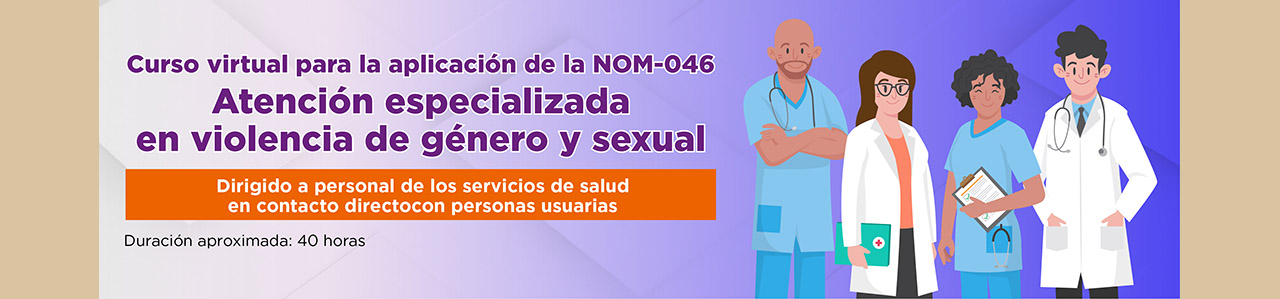 Curso virtual para la aplicación de la NOM-046 Atención especializada en violencia de género y sexual.