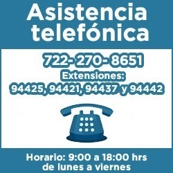 Teléfono: 722 2 70 86 51, ext. 94419,94421 y 94437