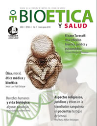 Revista Bioética y Salud Núm 1, pdf, no accesible