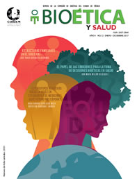 Revista Bioética y Salud Núm 12, pdf, no accesible